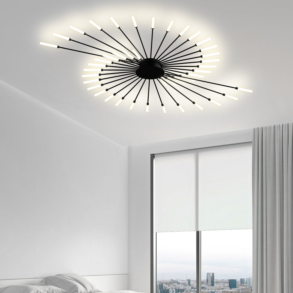 Connoly Modern Spiral Sputnik Ceiling Light - LED Flush Mount Chandelier