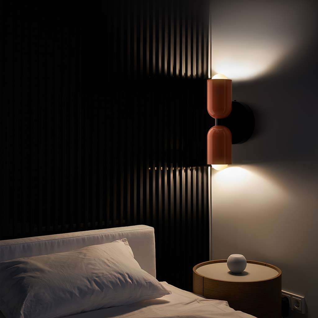 Barra Macaron Up Down Wall Light | Modern Nordic Sconce for Bedroom & Living Room