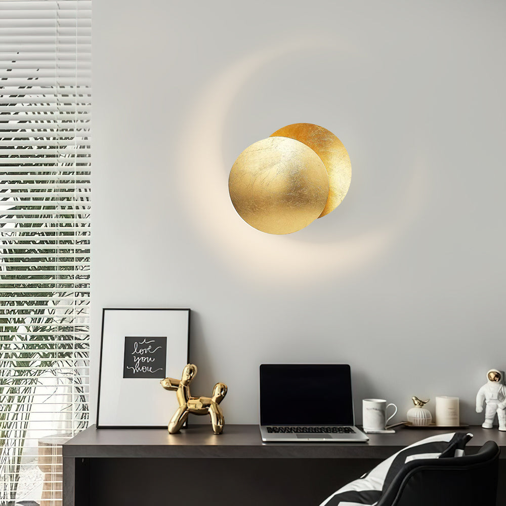 Rothe LED Adjustable Disc Wall Light - Modern Halo Sconce for Home Decor