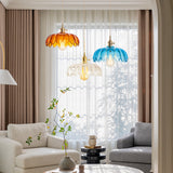 Dorian Vintage Tulip Glass Pendant Light | Floral Petal Hanging Lamp