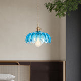 Dorian Vintage Tulip Glass Pendant Light | Floral Petal Hanging Lamp