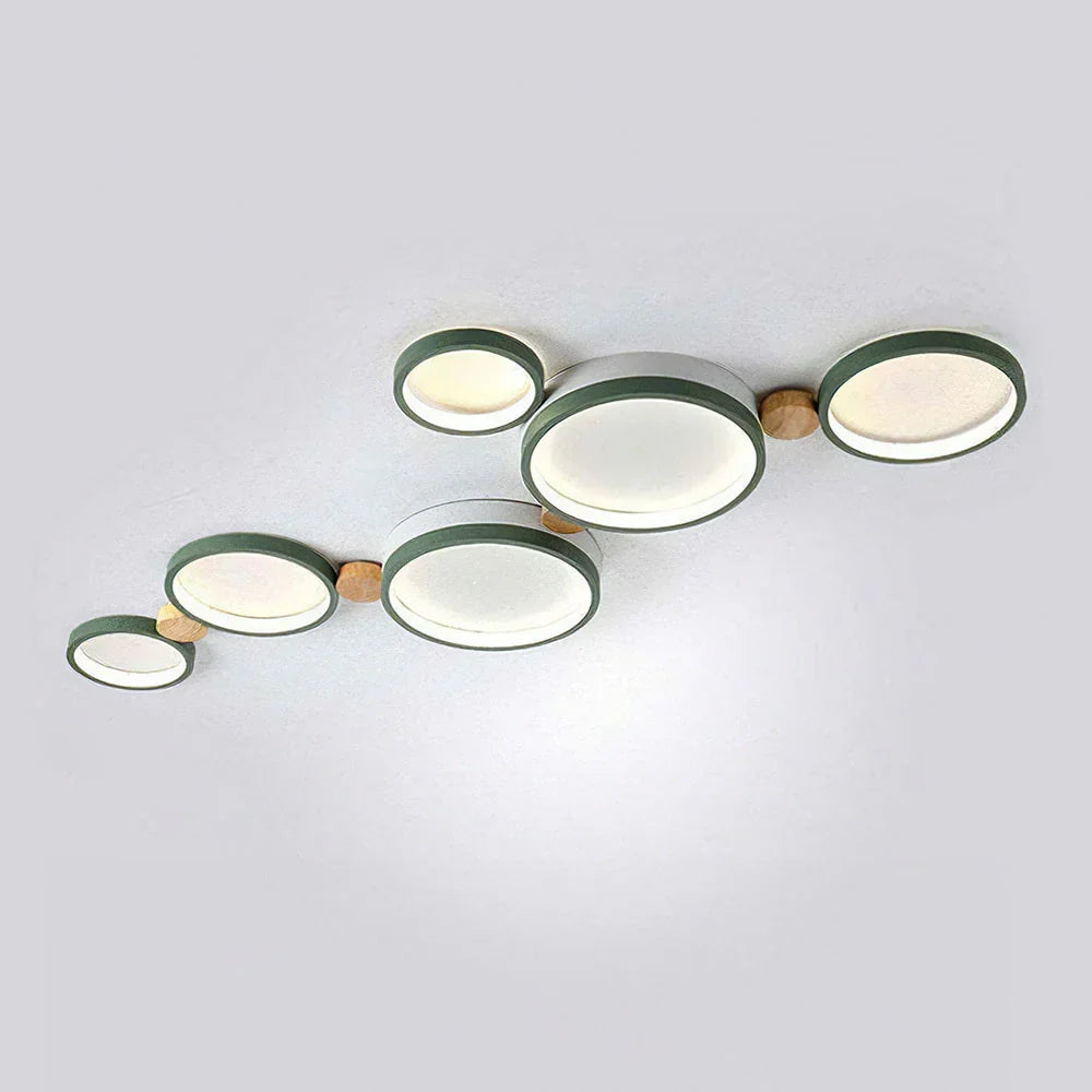Alina Macaron Circle Array LED Ceiling Light - Modern Minimalist Flush Mount