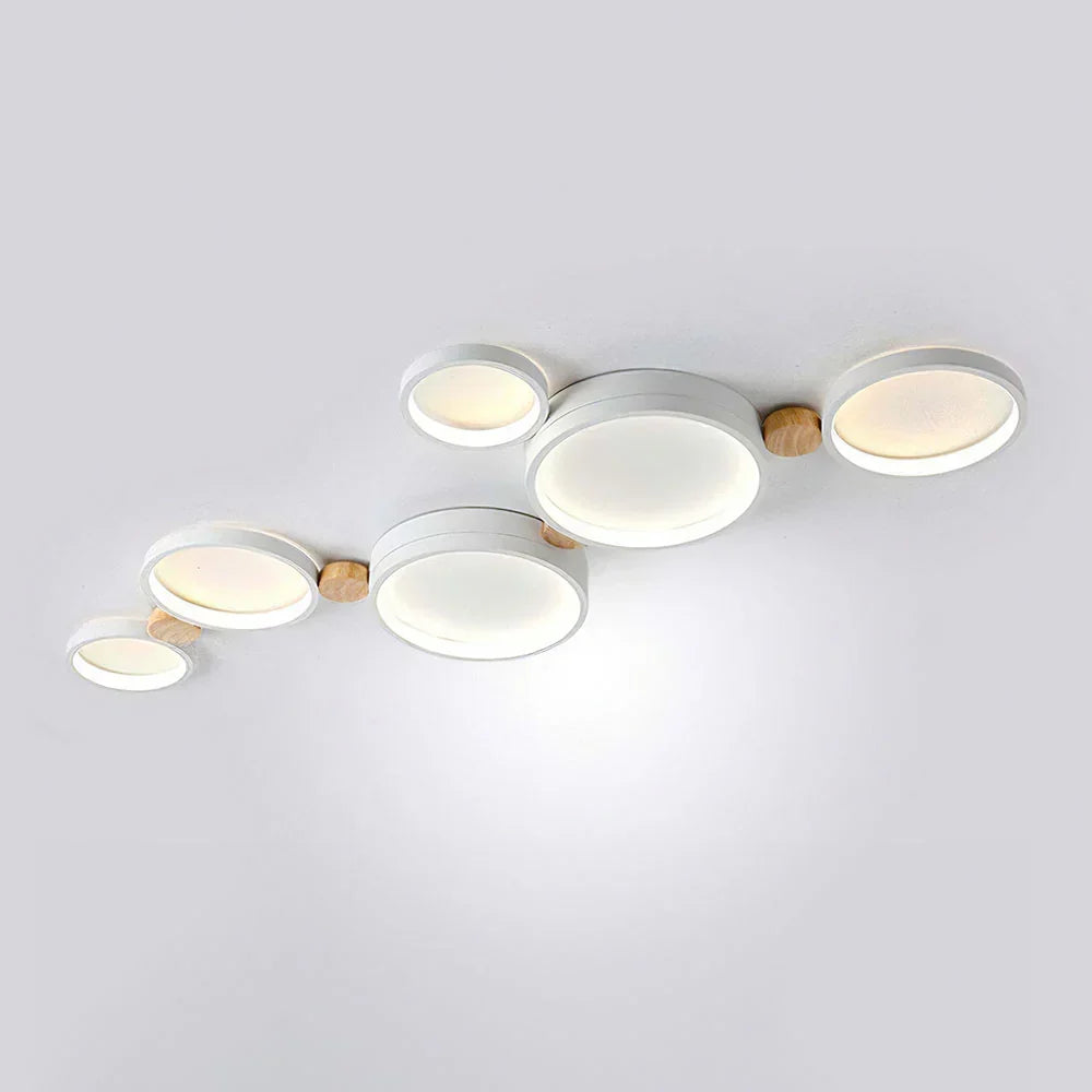 Alina Macaron Circle Array LED Ceiling Light - Modern Minimalist Flush Mount
