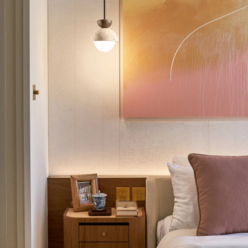 Athenis Luna Stone Spherical Pendant Light | Minimalist Modern Decor