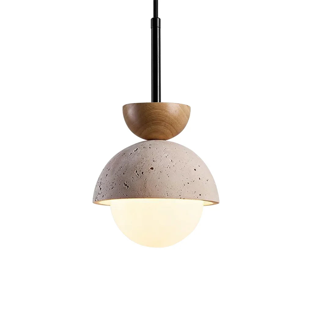 Athenis Luna Stone Spherical Pendant Light | Minimalist Modern Decor