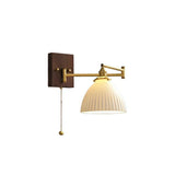 Aurora Retro Ceramic Swing Arm Wall Lamp | Mid-Century Bedside Sconce