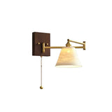 Aurora Retro Ceramic Swing Arm Wall Lamp | Mid-Century Bedside Sconce
