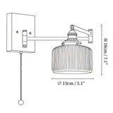 Aurora Retro Ceramic Swing Arm Wall Lamp | Mid-Century Bedside Sconce