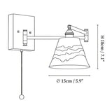 Aurora Retro Ceramic Swing Arm Wall Lamp | Mid-Century Bedside Sconce