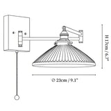 Aurora Retro Ceramic Swing Arm Wall Lamp | Mid-Century Bedside Sconce