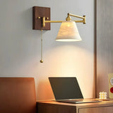 Aurora Retro Ceramic Swing Arm Wall Lamp | Mid-Century Bedside Sconce