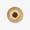 Caedralis Wabi-Sabi Travertine Round Wall Light | Natural Stone Sconce