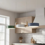 Elvra Modern Macaron 3-Head Pendant Light - Wood & Metal Nordic Style