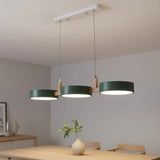 Elvra Modern Macaron 3-Head Pendant Light - Wood & Metal Nordic Style