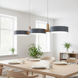 Elvra Modern Macaron 3-Head Pendant Light - Wood & Metal Nordic Style