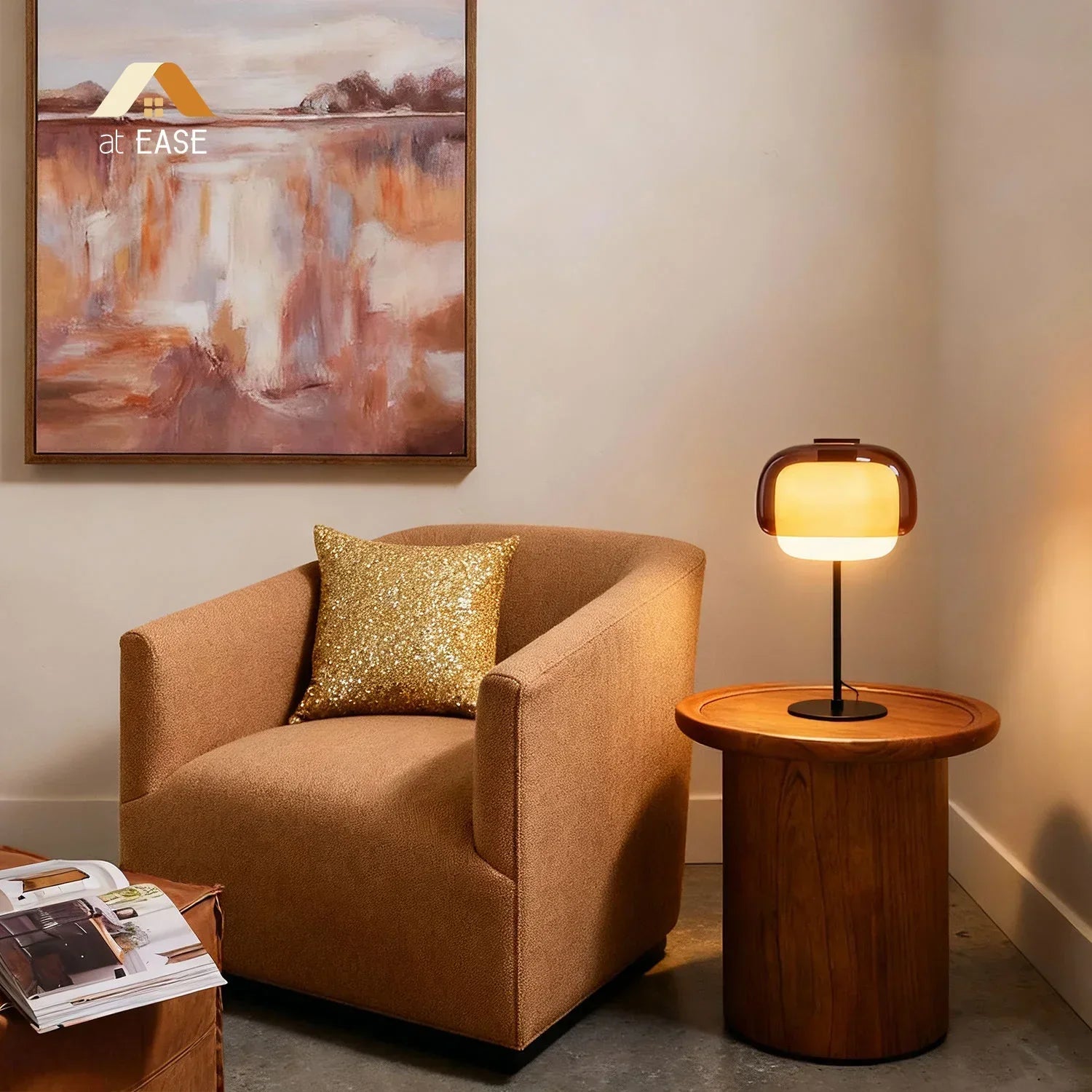 Elvrynor Nordic Colorful Glass Table Lamp | Modern Art Deco Bedside Light