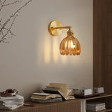 Freya Lotus Glass Wall Light - Elegant Floral Art Deco Sconce