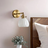 Freya Lotus Glass Wall Light - Elegant Floral Art Deco Sconce