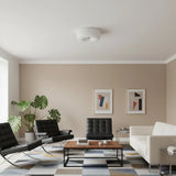 Halcyon Modern Bauhaus Glass Ceiling Lamp | Minimalist Round Light