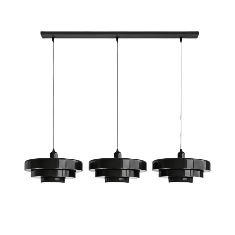 Hind Bauhaus Triple Layer Disc Pendant Light - Modern Macaron Design