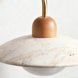 Jocelyn Modern Travertine Disc Wall Lamp | Natural Stone Sconce
