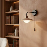 Jocelyn Modern Travertine Disc Wall Lamp | Natural Stone Sconce