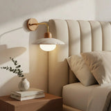 Jocelyn Modern Travertine Disc Wall Lamp | Natural Stone Sconce