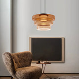 Jonas Nordic Glass Pendant Light - Modern 3-Layer Disc Chandelier