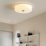 Lea Art Deco Round Ceiling Lamp - Elegant Glass Flush Mount Lighting