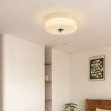 Lea Art Deco Round Ceiling Lamp - Elegant Glass Flush Mount Lighting