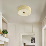 Lea Art Deco Round Ceiling Lamp - Elegant Glass Flush Mount Lighting