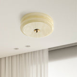 Lea Art Deco Round Ceiling Lamp - Elegant Glass Flush Mount Lighting