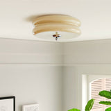 Lea Art Deco Round Ceiling Lamp - Elegant Glass Flush Mount Lighting