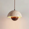 Lysandra Japandi Travertine Stone Pendant Light | Minimalist Natural Stone