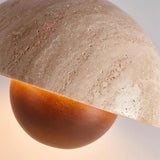 Lysandra Japandi Travertine Stone Pendant Light | Minimalist Natural Stone
