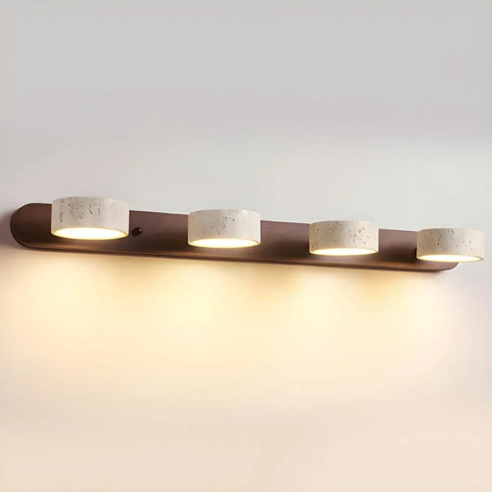 Lysvalen Japandi Rotable Travertine Wall Light - Natural Stone Sconce