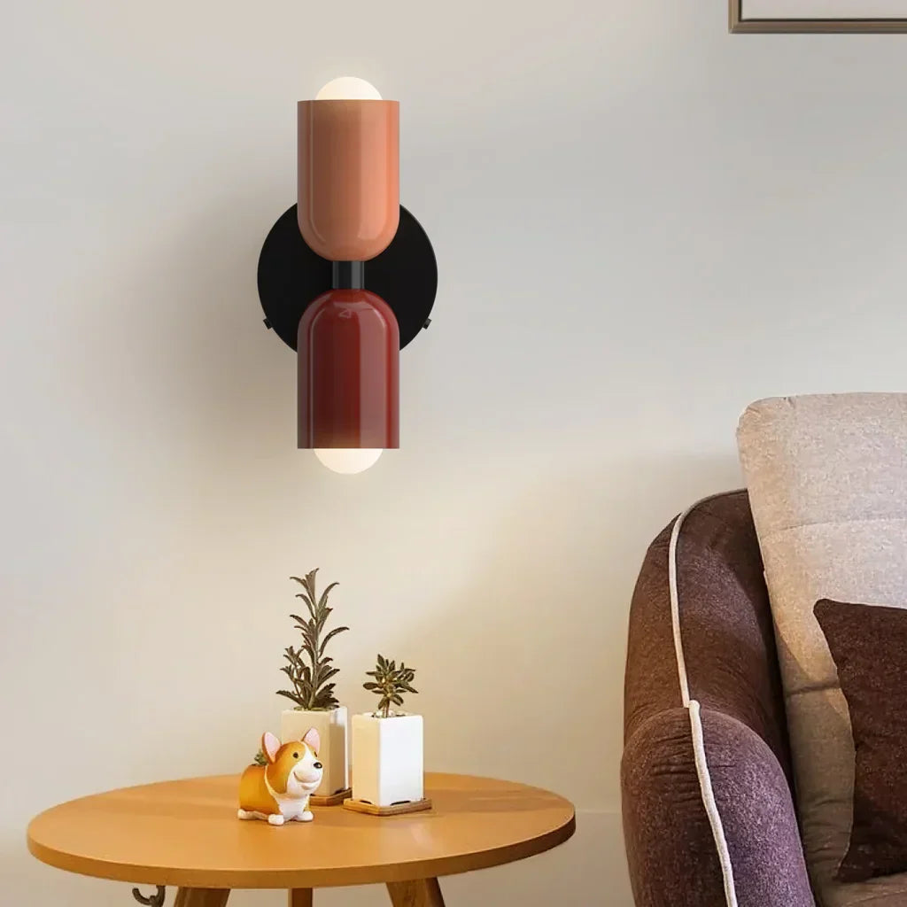 Barra Macaron Up Down Wall Light | Modern Nordic Sconce for Bedroom & Living Room