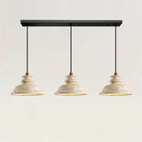 Maja Wabi-Sabi Travertine Bell Pendant Light | Natural Stone Hanging Lamp