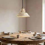 Maja Wabi-Sabi Travertine Bell Pendant Light | Natural Stone Hanging Lamp