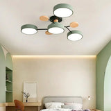 Murray Macaron LED Molecular Ceiling Light - Modern Wood & Metal Design