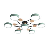 Murray Macaron LED Molecular Ceiling Light - Modern Wood & Metal Design