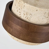 Owen Travertine Wabi-Sabi Ceiling Light - Handcrafted Minimalist Flush Mount