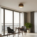 Owen Travertine Wabi-Sabi Ceiling Light - Handcrafted Minimalist Flush Mount