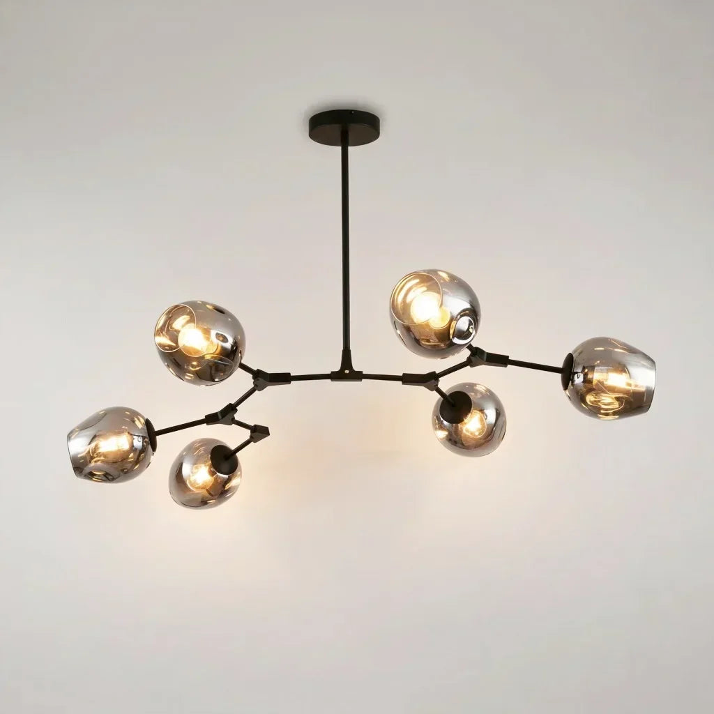 Polak Branching Glass Pendant Light | Modern Mid-Century Chandelier