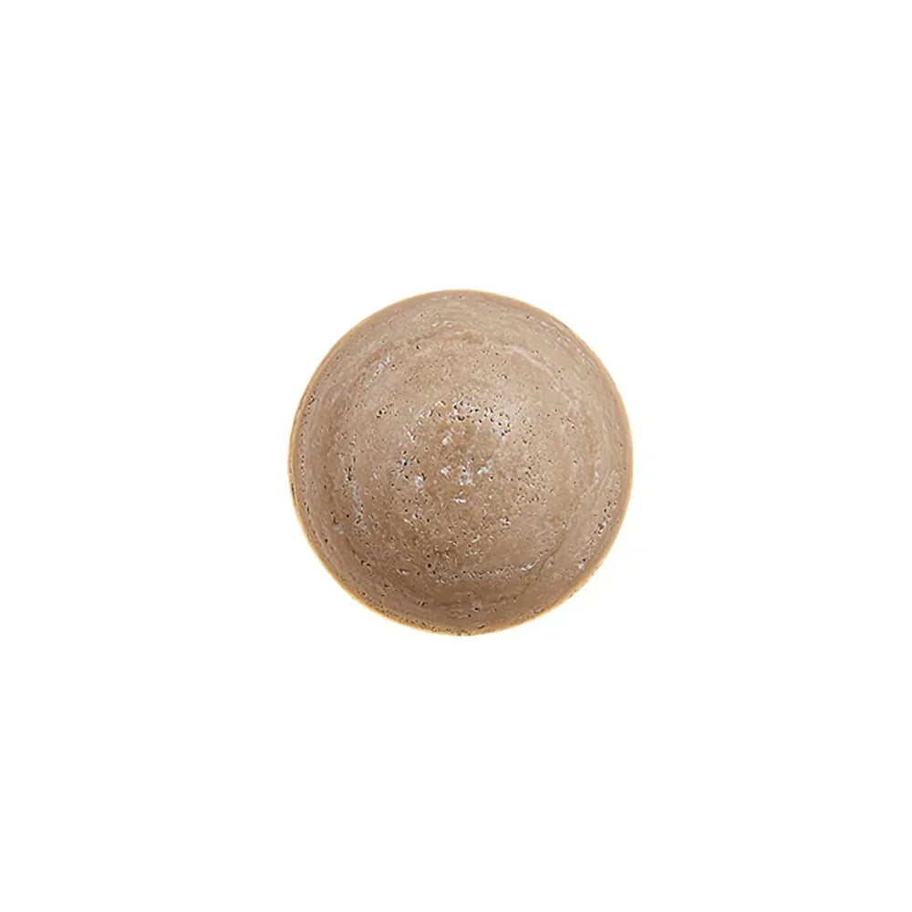 Ralvion Nordic Travertine Round Wall Light - Natural Stone Minimalist Sconce