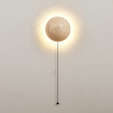 Ralvion Nordic Travertine Round Wall Light - Natural Stone Minimalist Sconce