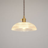 Ribbed Spiral Pendant Swag Light