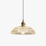 Ribbed Spiral Pendant Swag Light
