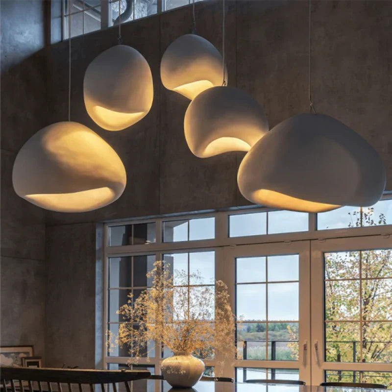 Khmara Wabi-Sabi Cloud Pendant Lamp | Organic Resin Dome Light - Ailampplus
