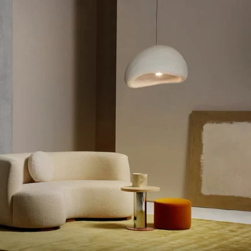 Khmara Wabi-Sabi Cloud Pendant Lamp | Organic Resin Dome Light - Ailampplus